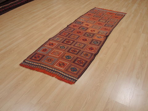Kilim Red Runner Flat Woven 30 X 611 Area Rug 100-109992 Image 2