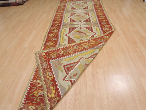 Kilim Green Runner Flat Woven 41 X 118 Area Rug 100-109997 Image 7