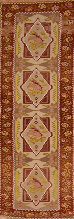 Kilim Green Runner Flat Woven 41 X 118 Area Rug 100-109997 Image 0