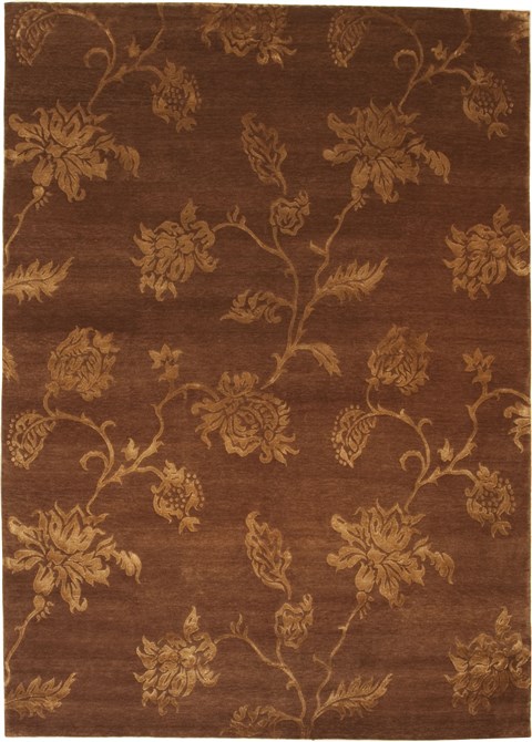 Indo-Nepal Brown Hand Knotted 83 X 117  Area Rug 100-11004 Image 0