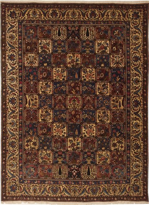 Bakhtiar Beige Hand Knotted 86 X 118  Area Rug 100-11007 Image 0