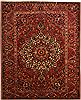Bakhtiar Red Hand Knotted 96 X 121  Area Rug 100-11012 Thumb 0