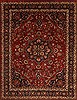 Mashad Red Hand Knotted 99 X 129 Area Rug 100-11013 Thumb 0