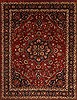 Mashad Red Hand Knotted 99 X 129  Area Rug 100-11013 Thumb 0