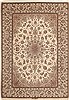 Isfahan Beige Hand Knotted 85 X 120  Area Rug 100-11015 Thumb 0