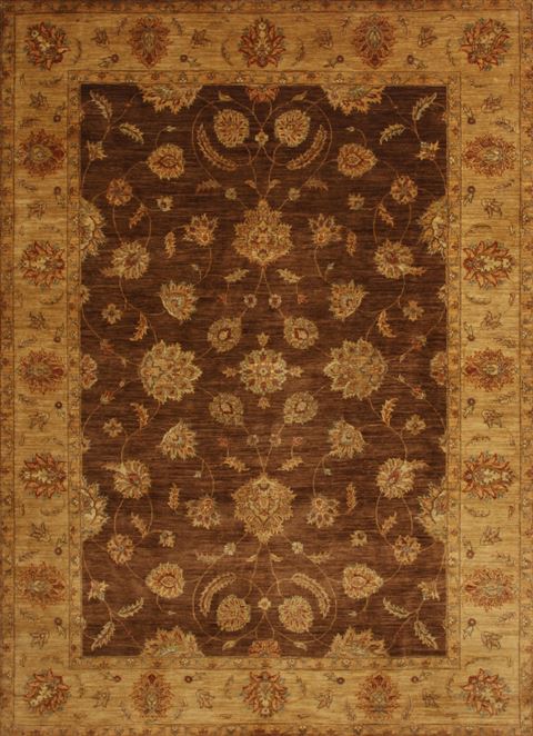 Chobi Brown Hand Knotted 90 X 123 Area Rug 100-11018 Image 0