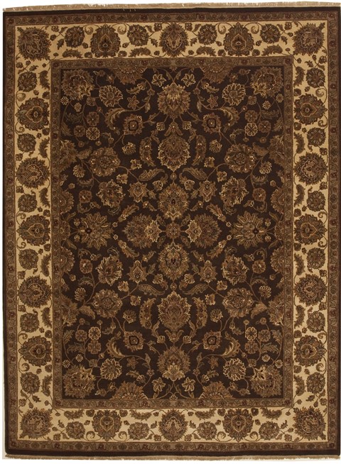 Jaipur Brown Hand Knotted 91 X 120 Area Rug 100-11027 Image 0