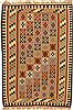 Kilim Beige Hand Knotted 43 X 63 Area Rug 100-11034 Thumb 0