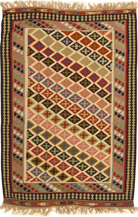 Kilim Green Hand Knotted 46 X 68  Area Rug 100-11038 Image 0