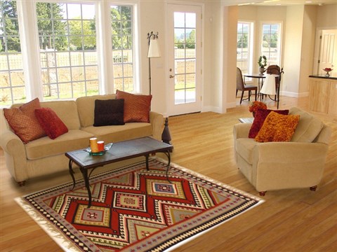 Kilim Red Hand Knotted 42 X 62 Area Rug 100-11039 Image 5