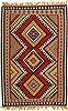 Kilim Red Hand Knotted 42 X 62 Area Rug 100-11039 Thumb 0