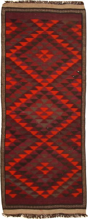 Kilim Purple Runner Flat Woven 46 X 116  Area Rug 100-11041 Image 0