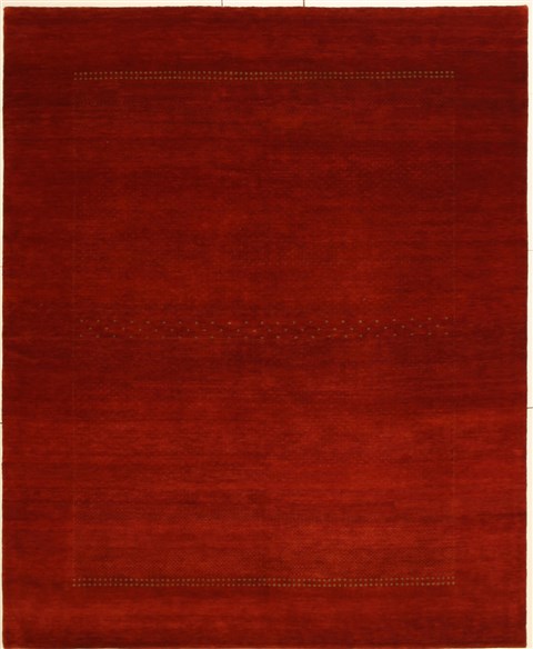 Gabbeh Red Square Hand Knotted 67 X 84  Area Rug 100-11052 Image 0