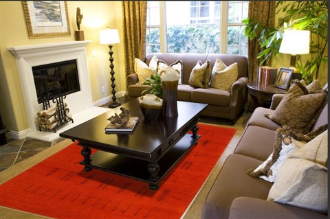 Gabbeh Red Hand Knotted 67 X 99 Area Rug 100-11056 Image 2