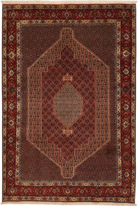 Sanandaj Red Hand Knotted 69 X 911 Area Rug 100-11065 Image 0