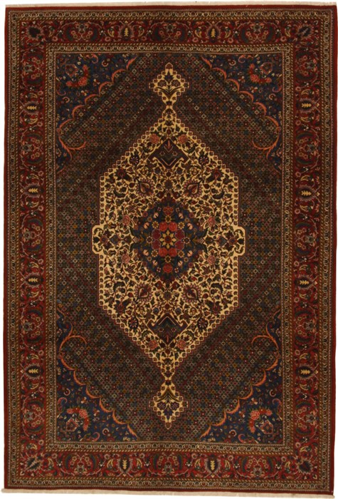 Bakhtiar Multicolor Hand Knotted 69 X 100 Area Rug 100-11067 Image 0