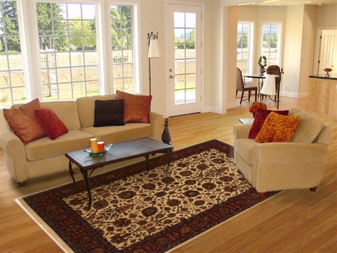 Sarouk Beige Hand Knotted 62 X 93 Area Rug 100-11075 Image 4