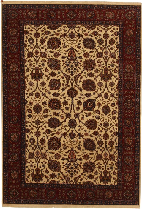 Sarouk Beige Hand Knotted 62 X 93 Area Rug 100-11075 Image 0