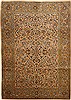 Kashan Beige Hand Knotted 69 X 99  Area Rug 100-11079 Thumb 0