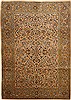 Kashan Beige Hand Knotted 69 X 99 Area Rug 100-11079 Thumb 0
