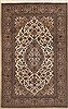 Kashan Beige Hand Knotted 67 X 101  Area Rug 100-11092 Thumb 0