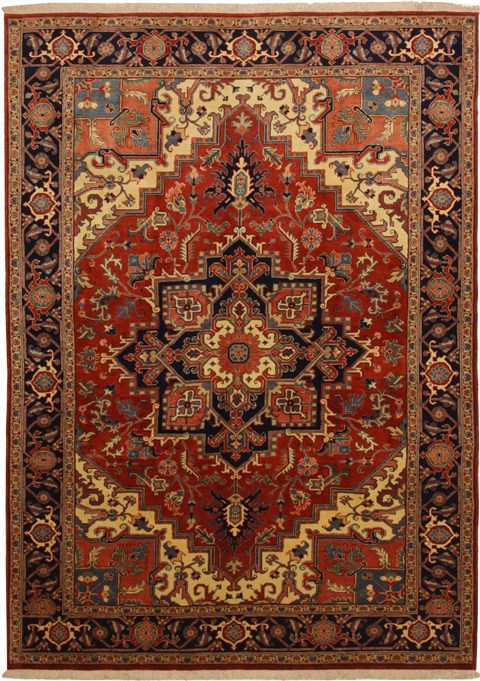 Heriz Red Hand Knotted 69 X 99 Area Rug 100-11108 Image 0