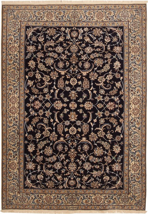 Nain Blue Hand Knotted 68 X 99 Area Rug 100-11110 Image 0