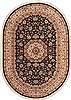 Qum Blue Oval Hand Knotted 46 X 67  Area Rug 100-11115 Thumb 0