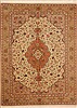 Qum Beige Hand Knotted 46 X 66  Area Rug 100-11116 Thumb 0