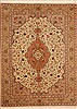 Qum Beige Hand Knotted 46 X 66  Area Rug 100-11116 Thumb 0