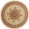 Qum Beige Round Hand Knotted 66 X 66  Area Rug 100-11117 Thumb 0