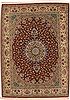 Qum Red Hand Knotted 45 X 67  Area Rug 100-11118 Thumb 0