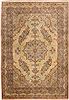 Qum Yellow Hand Knotted 65 X 98  Area Rug 100-11121 Thumb 0