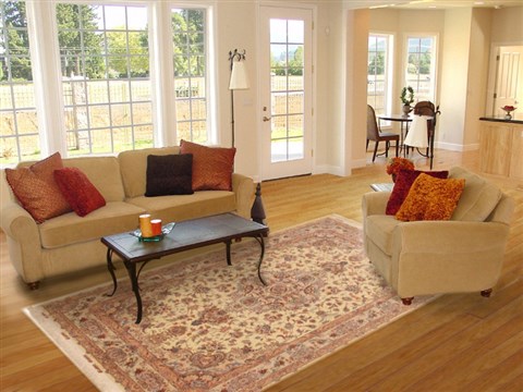 Tabriz Beige Hand Knotted 67 X 104 Area Rug 114-11129 Image 4