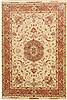 Tabriz Beige Hand Knotted 68 X 911  Area Rug 114-11131 Thumb 0