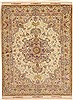 Tabriz Beige Hand Knotted 411 X 68  Area Rug 114-11132 Thumb 0