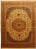 Qum Yellow Hand Knotted 98 X 133 Area Rug 114-11135 Thumb 0