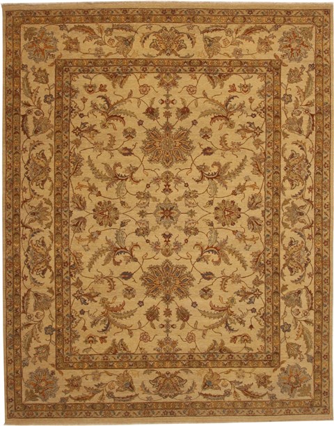 Chobi Yellow Hand Knotted 80 X 103 Area Rug 100-11138 Image 0