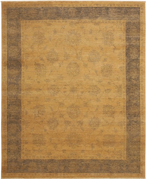 Chobi Yellow Hand Knotted 710 X 910 Area Rug 100-11139 Image 0