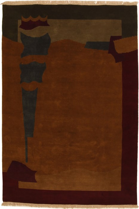 Indo-Tibetan Brown Hand Knotted 60 X 90 Area Rug 100-11145 Image 0