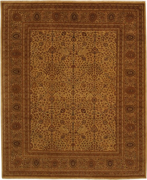 Haji Jalili Brown Hand Knotted 80 X 98 Area Rug 100-11156 Image 0