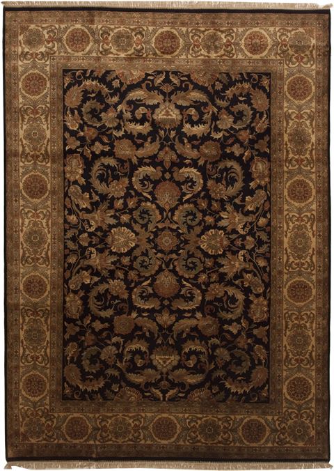 Jaipur Green Hand Knotted 911 X 1311  Area Rug 100-11162 Image 0