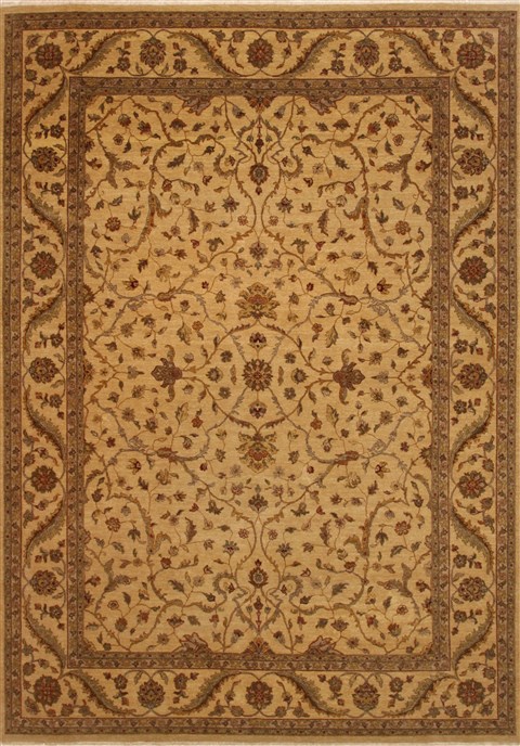 Chobi Yellow Hand Knotted 911 X 139  Area Rug 100-11163 Image 0