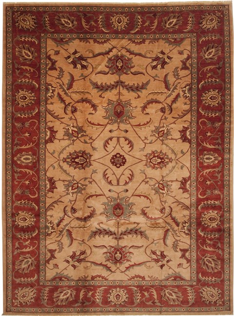 Pishavar Purple Hand Knotted 103 X 140  Area Rug 100-11166 Image 0