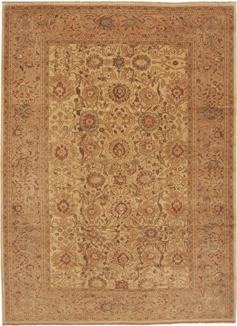 Oushak Beige Hand Knotted 99 X 135 Area Rug 100-11167 Image 0