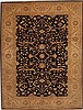 Pishavar Black Hand Knotted 99 X 129  Area Rug 100-11170 Thumb 0