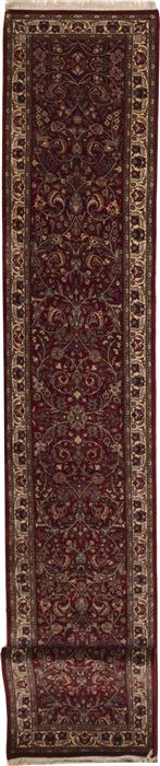 Isfahan Red Runner Hand Knotted 26 X 163  Area Rug 100-11173 Image 0
