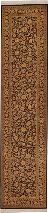Qum Yellow Runner Hand Knotted 23 X 98  Area Rug 100-11180 Image 0