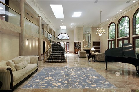 Modern Blue Hand Knotted 60 X 90 Area Rug 100-11181 Image 1