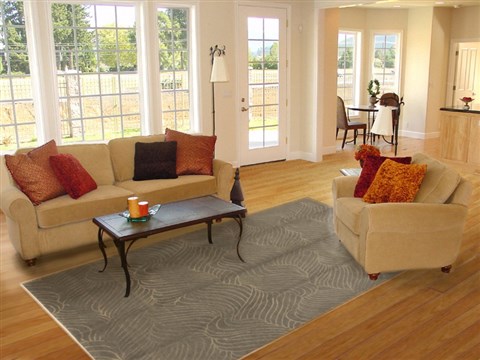 Modern Green Hand Knotted 60 X 90 Area Rug 100-11182 Image 4